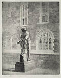 Statue of Hermes Quadraugh Hart House original etching by Owen Staples