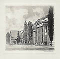 Trinity Church Toronto original etching by Owen Staples also listed as Owen P. Staples