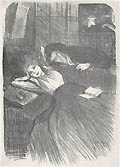 Baiser d'Amants Original Lithograph by the French artist Theophile Steinlen also listed as Theophile Alexandre Steinlen