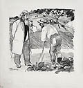 Le Depute aux Champs The Field Delegate Original Lithograph by the French artist Theophile Steinlen also listed as Theophile Alexandre Steinlen