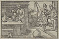Wine and Vinegar Production Original Woodcut by Tobias Stimmer and Christoph Murer