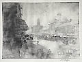 Quincy Market and Faneuil Hall Original Etching by Dwight Case Sturges