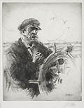 The Skipper Original Etching by Dwight Case Sturges