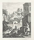 Satire on False Perspective Original Etching and Engraving by Luke Sullivan designed by William Hogarth