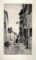 Strasse in Durnstein or Street in Durnstein by Max Suppantschitsch