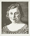 Frauenbildnis Portrait of a Woman Original Woodcut by the Czechoslovak artist Max Svabinsky