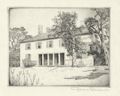 Tudor Hall Leonardtown Maryland Original Etching by the American artist Samuel Donovan Swann also listed as Don Swann