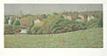 Town on a Hill Original Color Silkscreen Serigraph by the American artist Virginia Tabor