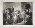 King Henry the Eighth Act IV Scene II Abbey of Leicester Wolsey Northumberland and Attendants Abbot of Leicester Original Engraving by Robert Thew designed by Richard Westall from the Shakspeare Gallery by John Boydell London