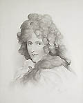 Miss Farren Original Etching and Stipple Engraving by Eugene Tilly