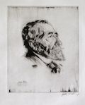 Joseph Conrad Original Drypoint Engraving by the American artist Walter Tittle