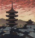 Kyoto Rooftops by Tomikichiro Tokuriki