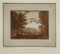 Forest Scene In His Majesty's Collection Original Etching and Aquatint by Peltro William Tomkins P. W. Tomkins designed by Claude Gellee Claude Lorrain published by John Chamberlaine for Engravings from the Original Designs of Annibale Agostino and Ludovico Carracci in his Majesty's Collection