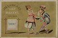 Coronet Bar Soap Girl Washing off King's Face Original Chromolithograph Trade Card Advertiser Jas. S. Kirk and Co. Chicago