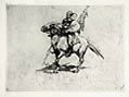 Pfingstreiter Whitsun Rider Original Etching by the Czechoslovakian Artist Joza Uprka