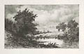 On the Shepang River Original Etching by the Dutch artist Hendrik Dirk Kruseman Van Elten