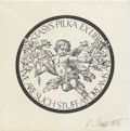 Ex Libris Stasys Pilka Original Engraving by the Lithuanian American artist Vytautas Osvaldas Virkau
