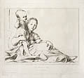 The Madonna and Child Original Etching by Thomas Vivares designed by Ludovico Carracci Published by William Young Ottley for The Italian School of Design