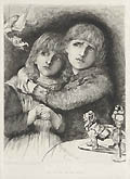 The Babes in the Wood Original Etching and Drypoint Engraving by the British artist Sir Hubert Von Herkomer