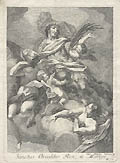 Sanctus Osvaldus Rex Martyr Original Engraving by the 18th century artist Joseph Wagner