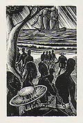 Slave Traders Original Wood Engraving by the American artist Lynd Ward