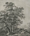 Landscape with Venus and Adonis Original Etching by Anthonie Waterloo