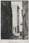 South Juniper Street Original Etching by Herman Armour Webster