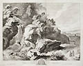 Chute Eau Waterfall Original Etching by the German artists Franz Weirotter and Christian Dietrich