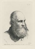 Study of a Head Original Etching by the British artist Henry Clarence Whaite also listed as Henry Whaite and H. W. Whaite Passages from Modern English Poets Illustrated by the Junior Etching Club