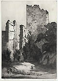 Blarney Castle Original Etching and Drypoint by the British artist Louis Whirter
