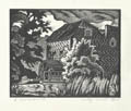 Netley Mill Original Wood Engraving by the British artist Ethelbert White