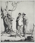 Gypsies Original Etching by Ernest Whydale