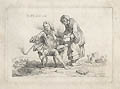 Le Fumeur Original Engraving by the French artist Johann Georg Wille also listed as J. G. Wille
