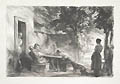 Heitere Gesellschaft Pleasant Society Original Lithograph by the Austrian artist Franz Windhager