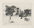 Ferme Normandie Original Etching by the American artist John Winkler