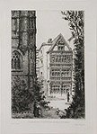 Facade en bois sculpte d'une maison by Jules Adeline