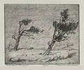 Moorland Tempest Original Etching by the American artist Norman Andersen