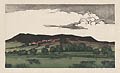 Landscape Original Woodcut by the German artist Albert Banska - Landschaft Original Farbholzschnitt von Albert Banska