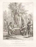 Abraham Entertaining Three Angels In His Majesty's Collection Original Etching by Francesco Bartolozzi designed by Ludovico Carracci published by John Chamberlaine for Engravings from the Original Designs of Annibale Agostino and Ludovico Carracci in his Majesty's Collection