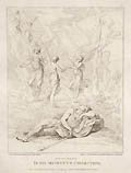 Jacob's Vision Original Etching by the late 18th century artist Francesco Bartolozzi designed by Ludovico Carracci published by John Chamberlaine for Engravings from the Original Designs of Annibale Agostino and Ludovico Carracci in his Majesty's Collection
