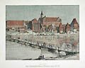 Das Hochmeisterschloss Marienburg Prussia Malbork Castle Original Lithograph by the German artist Arthur Bendrat