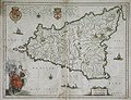 Map of the Kingdom of Sicily by Willem Blaeu