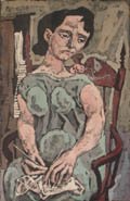 Woman Sewing by Federico Castellon