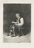 Never too Late to Mend Original Etching by James Champney