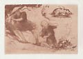 A Dissertation upon Roast Pig Original Etching in Sepia by the American artist Frederick Stuart Church Charles Lamb's Essays of Elia