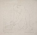 De Werkvrouw The Work Woman Original Engraving of by the American artist Victor De Wilde