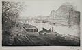 Barges on the Seine by Ennerie Alexandre Feher