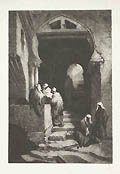 Devil's Way Algier Original Etching by the American artist Stephen James Ferris also listed as Stephen Ferris after a painting by Mouilleron