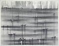 Anchored Boats Original Lithograph by the American artist Richard Florsheim