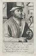 Portrait of Hans Holbein Joannes Holbenus Original Etching by Simon Frisius and Hendrik Hondius